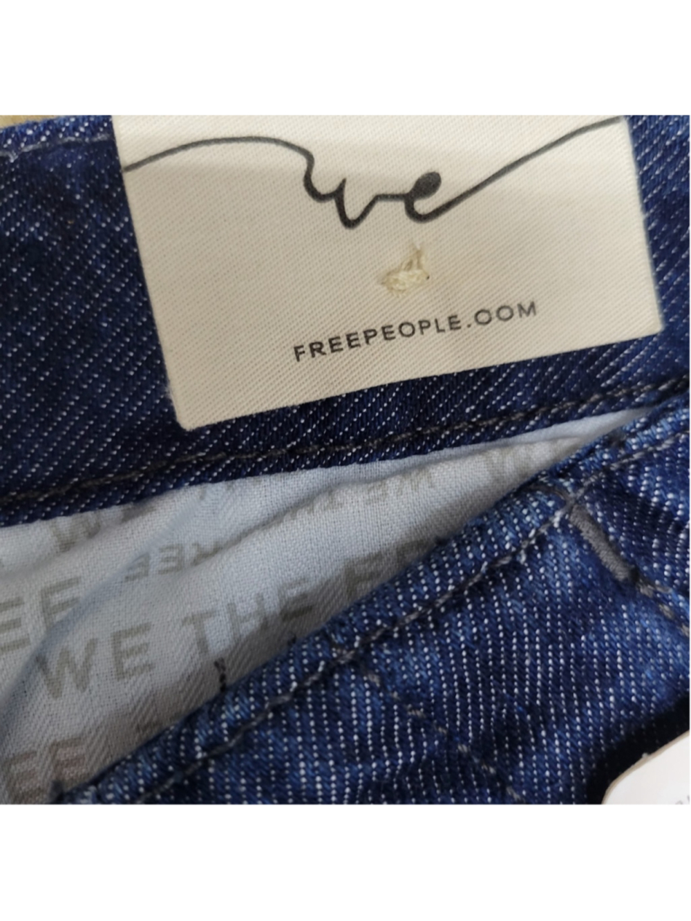 We The Free People Women Orvy New Spin Wide-Leg Denim Trousers Size 35S NWT $148 - Picture 8 of 9